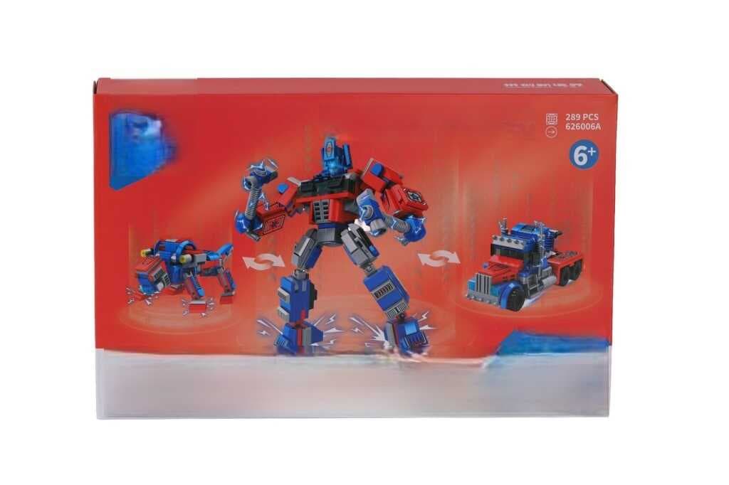 P626006-KARMA DÖNÜŞEN ROBOTLAR BLOCK OYUNCAK-KIRMIZI