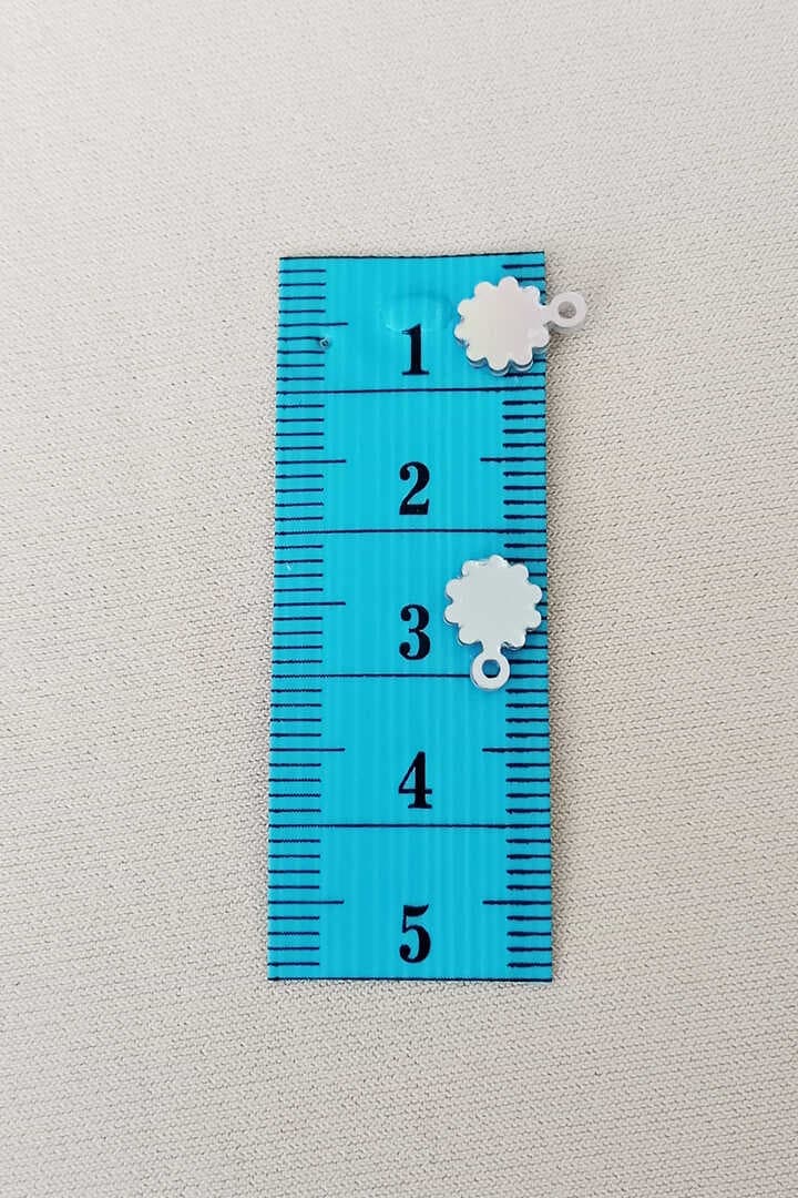 Oya Abiye Bileklik Kolye Pleksi Metalik Plastik Pul Gümüş Renk 24 gram 300 adet - BNC578