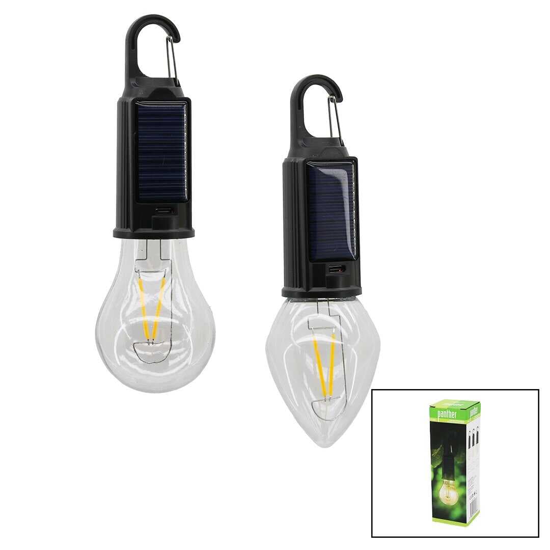 SOLAR - USB ŞARJ SEYYAR AMPUL MODEL=RUSTİK KAMP LAMBASI MANDALLI KANCA ASKILIK 3-KADEME IŞIK PT-331 (5430)