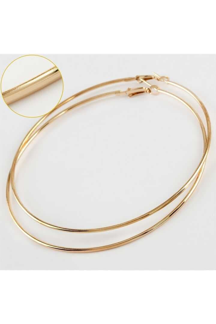 İnce Boru Metal Halka Küpe 8-9-10 cm