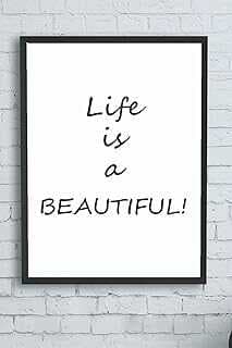 (12454) Hayat Güzeldir Motivasyo Çerçeveli Tablo (30 X 40cm)