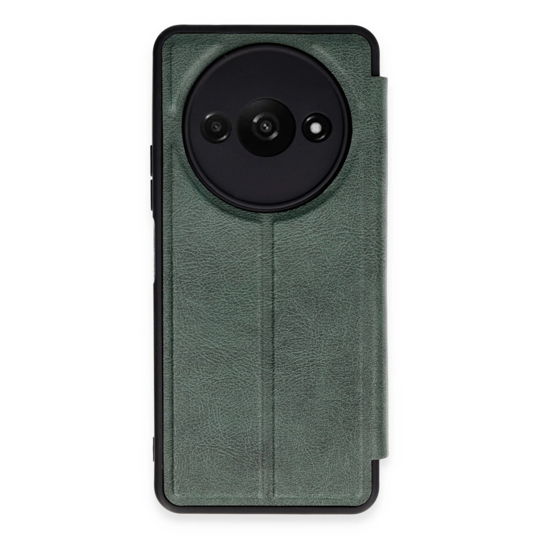 Xiaomi Redmi A3 4g Kılıf Flip Cover - Koyu Yeşil