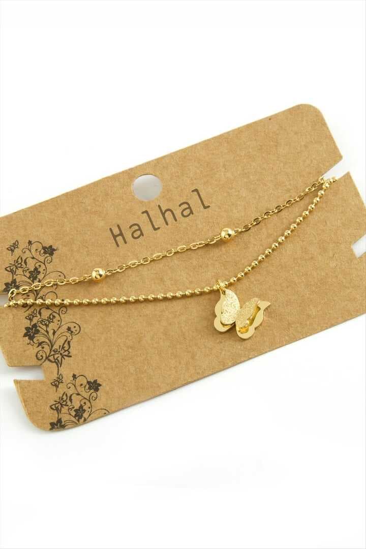 Kelebek Lüks Çelik Halhal