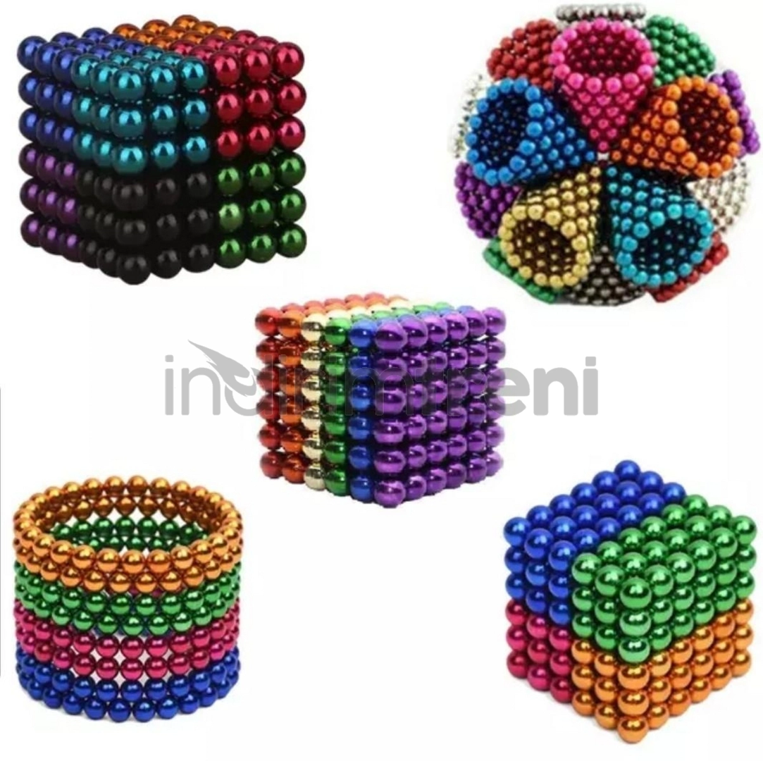 Renkli 216 Mıknatıs Neocube Mıknatıs 5mm Neodyum