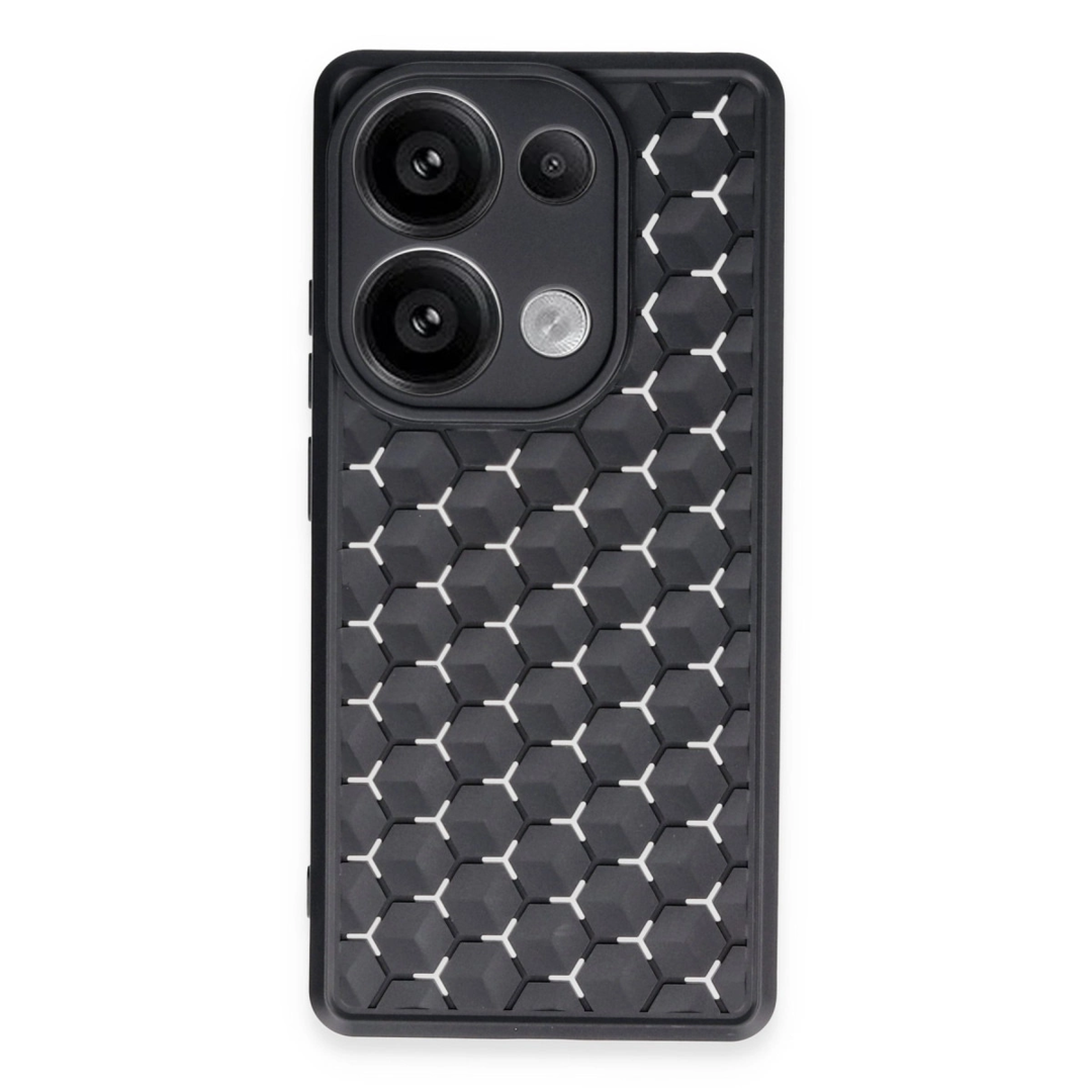 Xiaomi Redmi Note 13 Pro 4g Kılıf Petek Silikon Kapak - Siyah