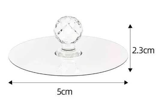 Büyük Boy Çok Amaçlı Yapışkan Kristal Tutacak Kulp 4 Adet