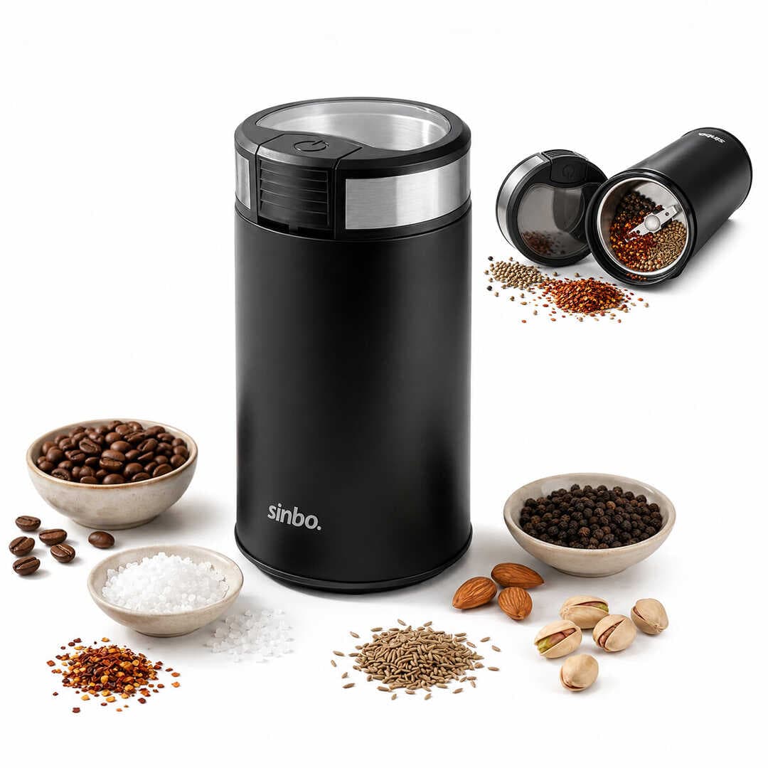 Sinbo Kahve ve Baharat Öğütücü Makine - 50 gr Çelik Hazne - 2 Bıçaklı