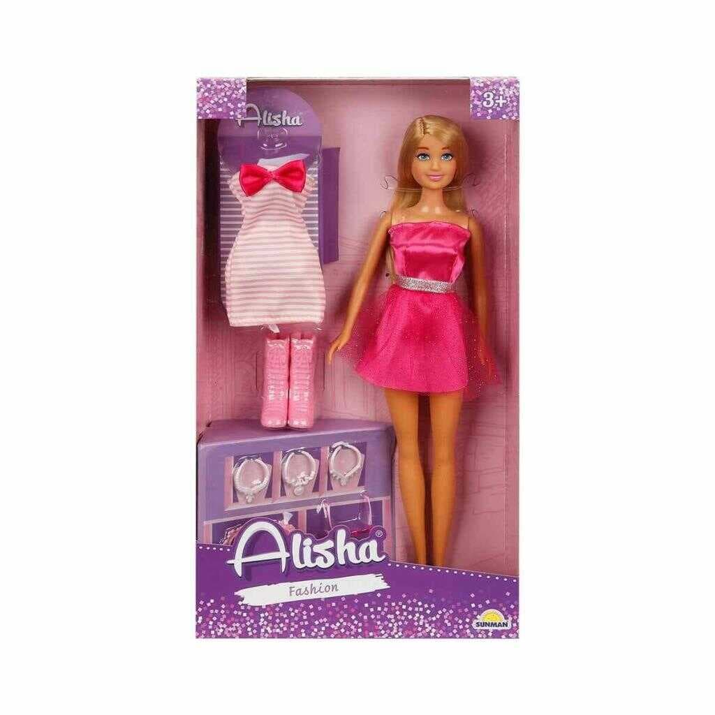 01423 SUN-RST-SIS-MNK- Alisha Gece Elbiseli Bebek Seti 29cm -