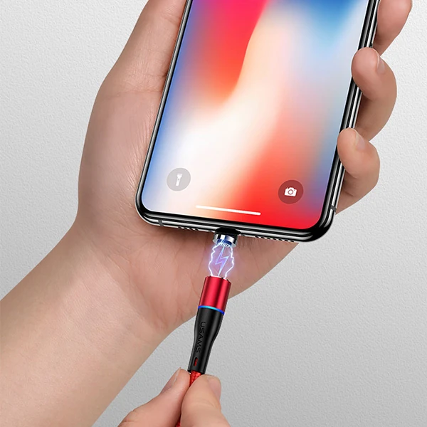Usams Mıknatıslı Başlık İPhone 14-13-12-11  usb Şarj Kablosu-(5775)
