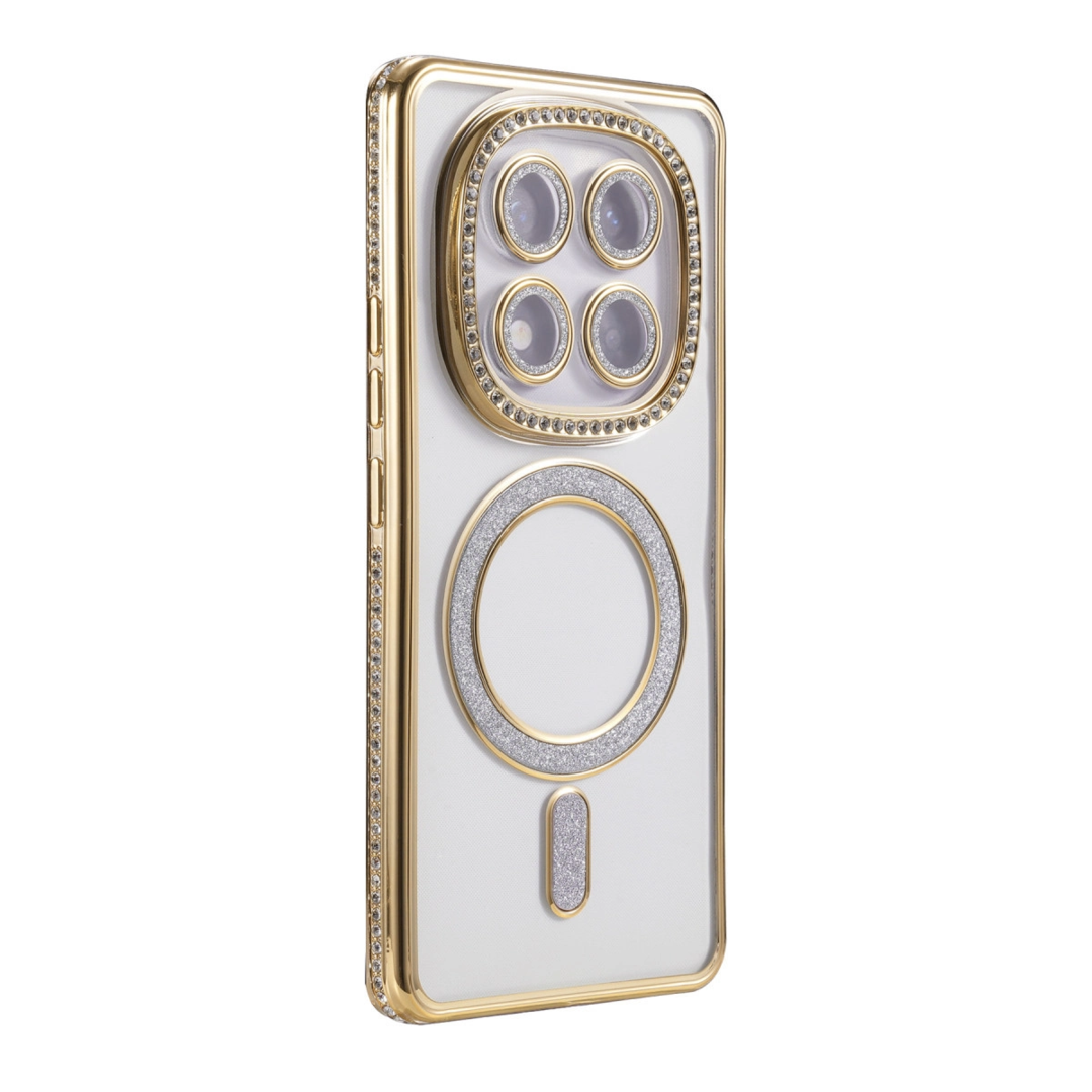Xiaomi Redmi Note 14 Pro 5g Joke Simli Magneticsafe Kılıf - Gold
