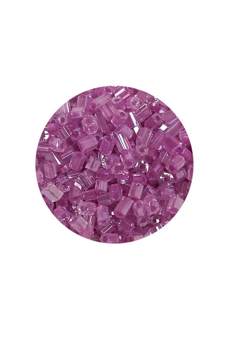 Kesme Cam Boncuk 2mm - 20 Gram - Şeffaf Eflatun -BNC311