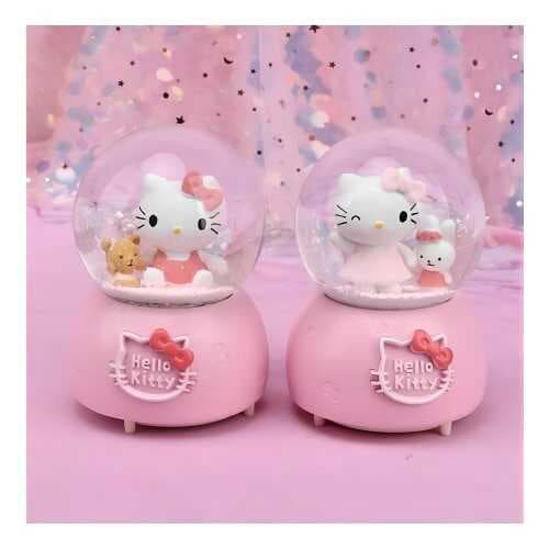 Hello Kitty Işıklı Müzikli Kar Küresi Orta Boy Model 1