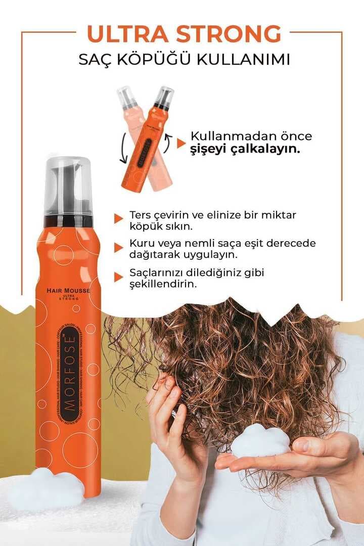 Ultra Strong Saç Köpük 200 ML - Ultra Güçlü Tutuş - mrfs