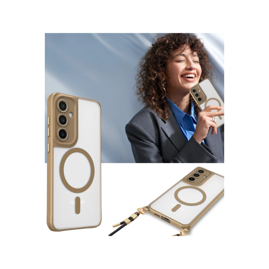 Samsung Galaxy S23 Kılıf Enka Magsafe Silikon Kılıf - Desert
