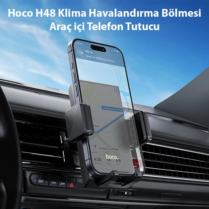 Hoco H48 Klima Havalandırma Bölmesi Araç içi Telefon Tutucu-(5775)