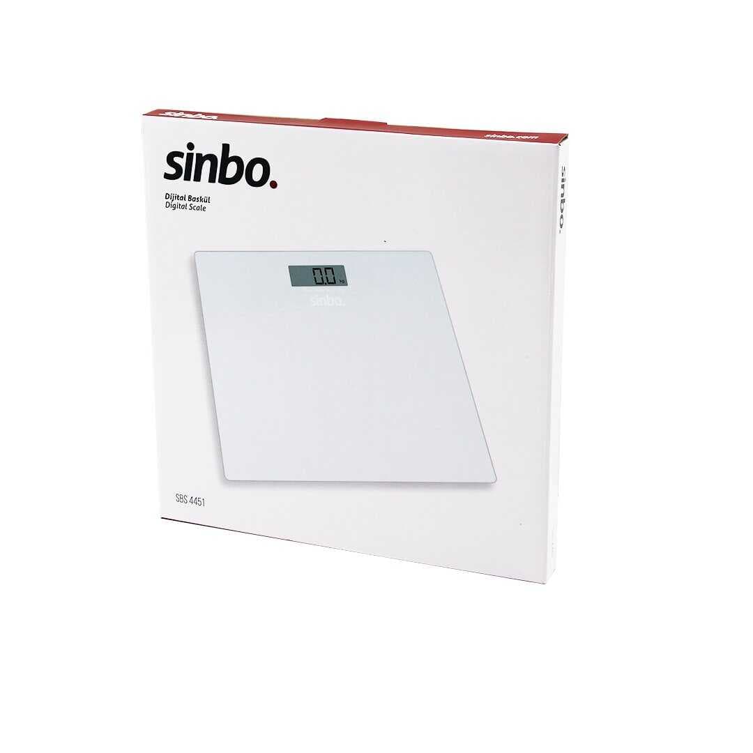 SİNBO SBS-4451 DİJİTAL - PİLLİ BEYAZ CAM BANYO BASKÜL TERAZİ TARTI LCD EKRAN 180KG/100GR 26X26CM (5430)