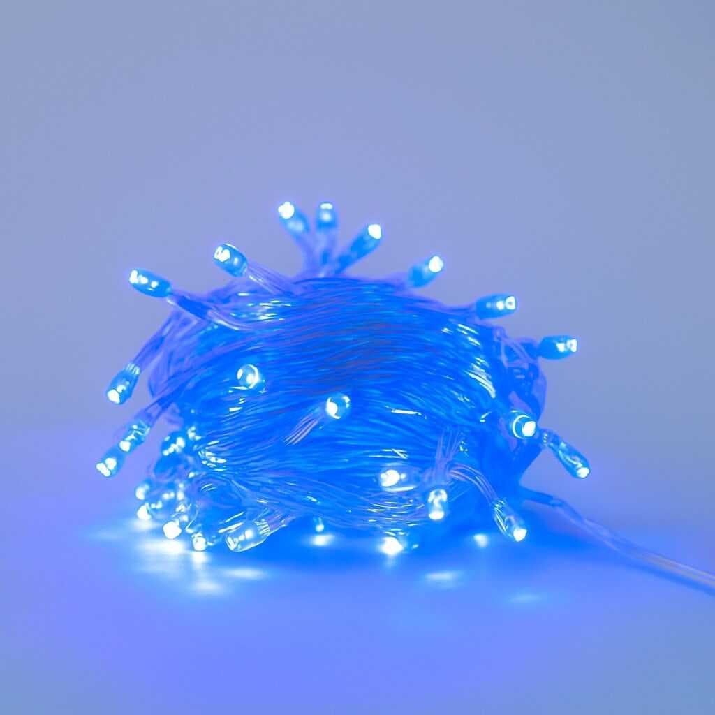 10 Metre 100 Ledli 8 Fonksiyonlu Dekoratif Lambader Mavi Lamba (5430)