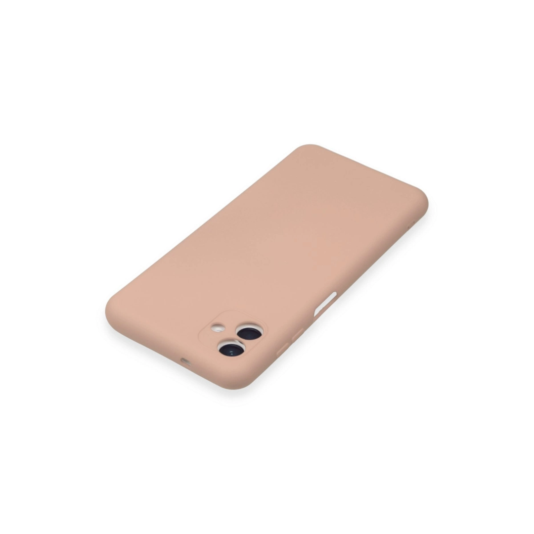 Samsung Galaxy A04e Kılıf Nano İçi Kadife Silikon - Pudra