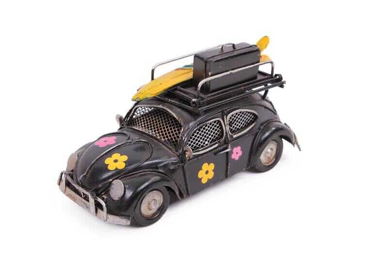 Dekoratif Metal Araba Çerçeveli ve Kumbaralı Vosvos Hediyelik (5579) (477477)