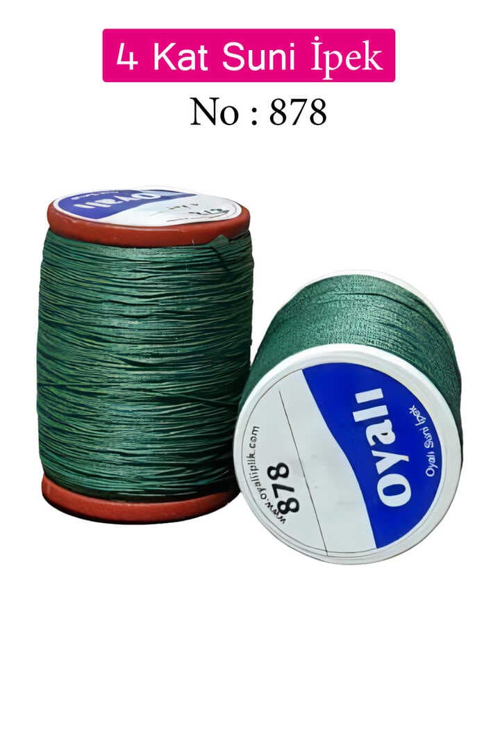 Oyalı 4 Kat Suni İpek İplik İğne Oyası Boncuk İpi Tığ Oyası No:878