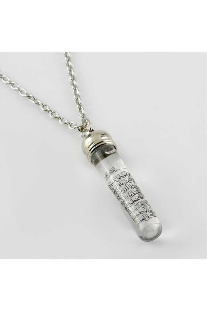 Ayetel Kürsü Yazılı Zemzem Sulu Canlı Kolye