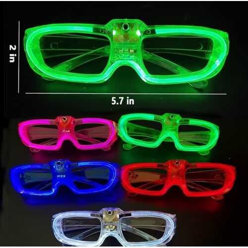 Pembe LED Işıklı Parti Gözlüğü 3 Modlu – Glow &amp; Gece Eğlence Gözlüğü