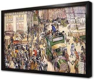 Christmas Shoppers Madiso Square Çerçeveli Cam Tablo 20x30 cm CB22404