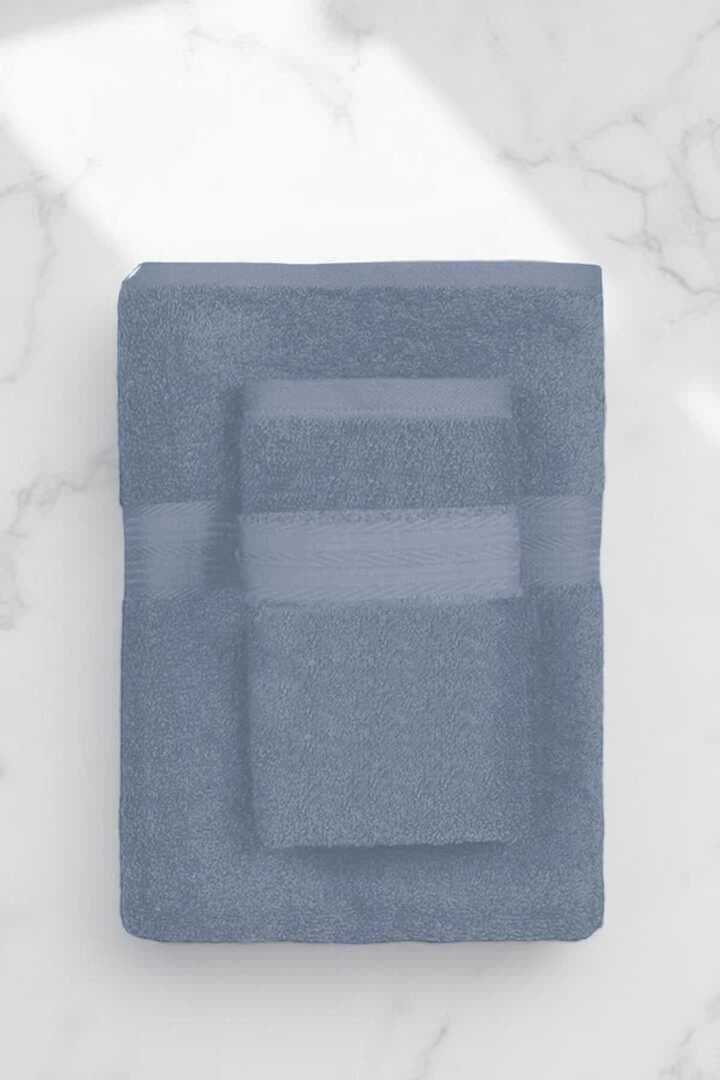 2 Parça Battal Lüks Premium Banyo Spa Havlu Takımı 90x170 Cm İndigo