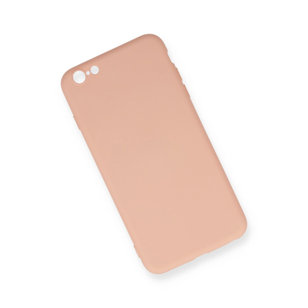 Apple İphone 6 Plus Kılıf Nano İçi Kadife Silikon - Pudra