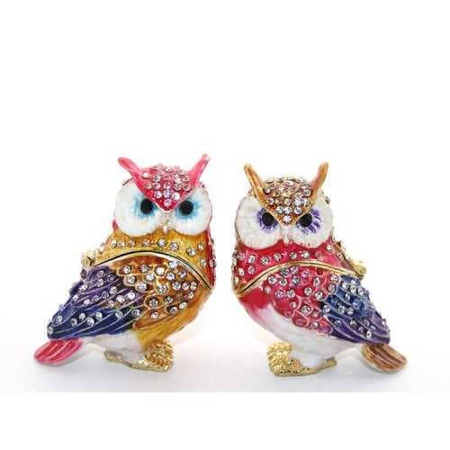 Swarovski Taşlı 2'li Baykuş Seti