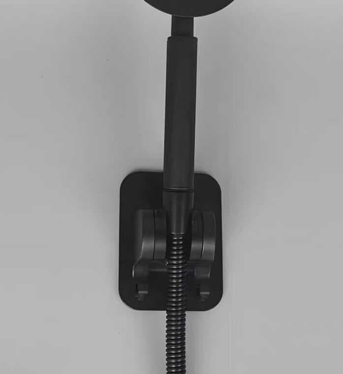 Yapışkanlı Duş Başlığı Tutucu Ayarlı Askılı Siyah
