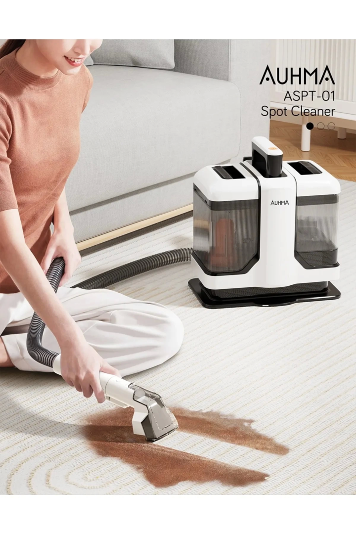 Auhma Koltuk Ve Halı Yıkama Makinesi 2 Başlıklı Leke Çıkarıcı 450 Watt Siyah