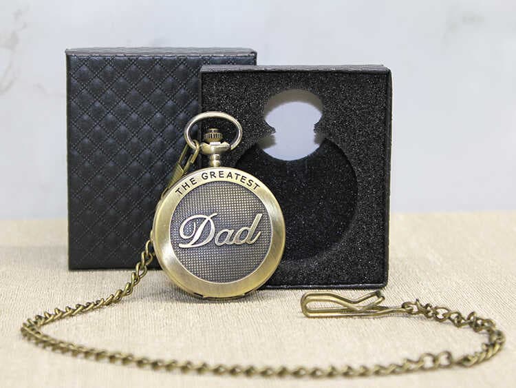 Özel Kutulu Dad (Baba) Tasarımlı Antik Köstekli Saat
