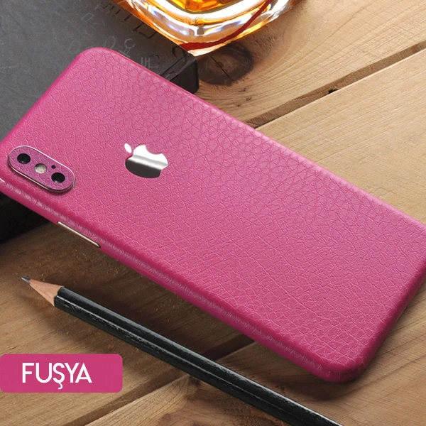 İPhone  XR 6.1 Deri Dokulu Arka Yan Kaplama Sticker-(5775)