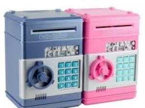 Çocuk Şifreli Kasa Kumbara - Işıklı Sesli Para Biriktirme Kasası (477477)