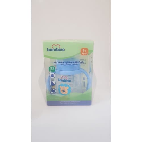 Bambino Kulplu Alıştırma Bardağı Mavi 180ML