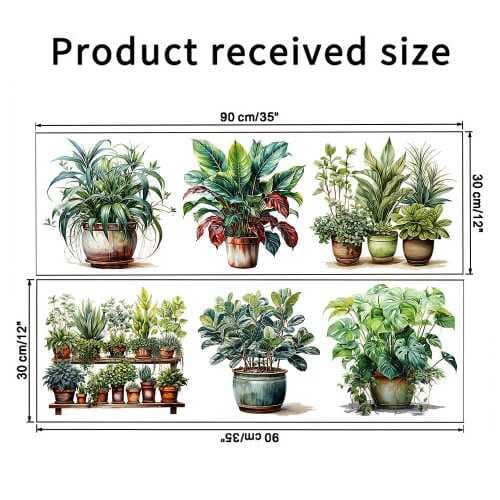 6 li Sticker Saksılı Çiçek Modelleri MC-480C