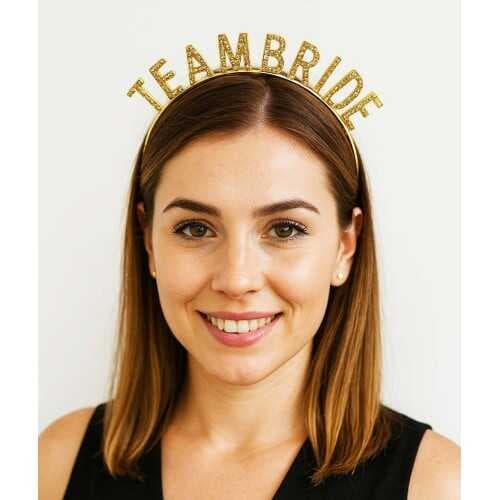 Altın Renk Team Bride Taç Plastik – Gelin ve Nedime Tacı