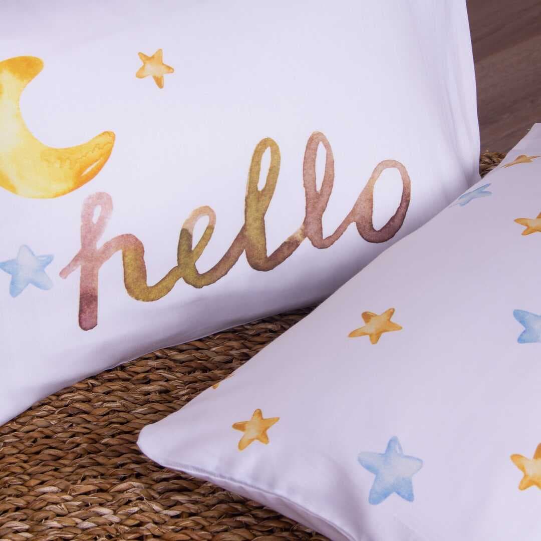 ARBABABY ORGANİK BASKILI %100 PAMUK MÜSLİN PİKELİ VE BEBEK NEVRESİMİ TAKIMI - BULUT VE GÖKYÜZÜ TEMALI