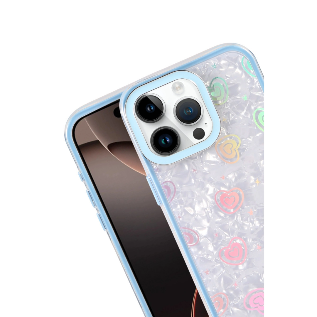 Apple İphone 14 Lumi Desenli Kapak - Mavi