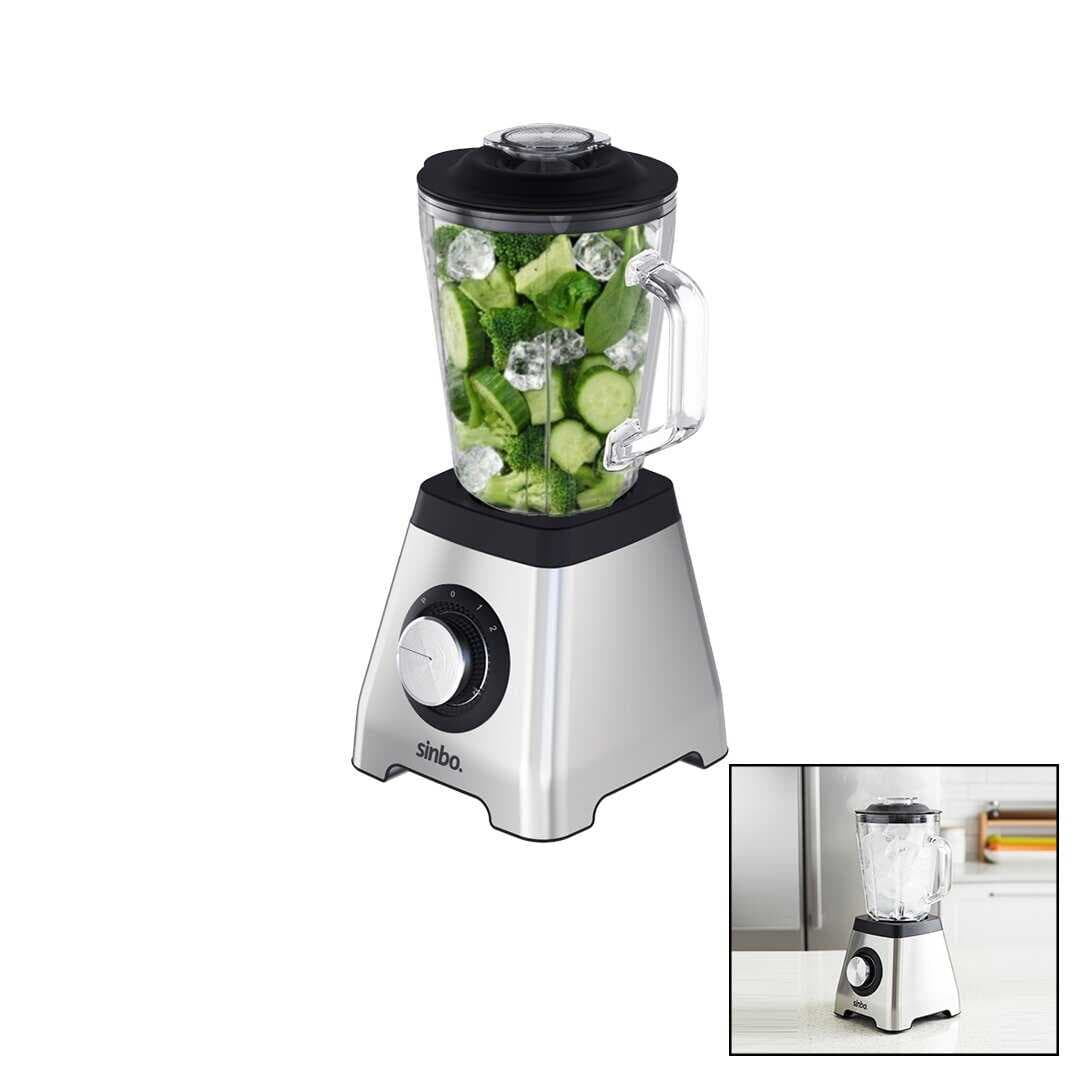 TURBO DOĞRAYICI BLENDER BUZ KIRICI 6LI BIÇAK=PASLANMAZ ÇELİK - 1.5LT CAM HAZNE 2 KADEME HIZ 400W 18000 DEVİR/DK HAZNE=1.6LT SHB-7519 (5430)
