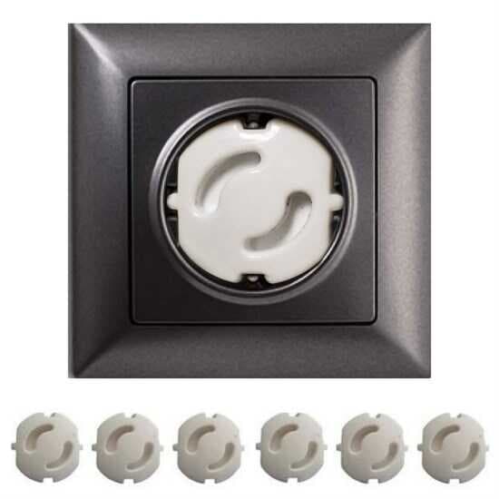 Bebek Çocuk Priz Koruma Kapağı (6 Adet) Çocuk Güvenliği Priz Muhafazası Priz Kapatıcı (4767)