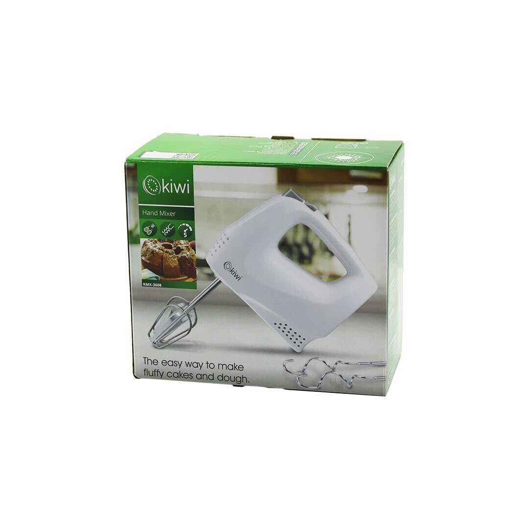 KİWİ KMX-3608 ELEKTRİKLİ EL MİKSERİ 2PCS METAL ÇIRPMA APARATI - 2PCS HAMUR KANCASI 5 KADEME HIZ ÇIRPICI ÇIKARTMA DÜĞMELİ (5430)