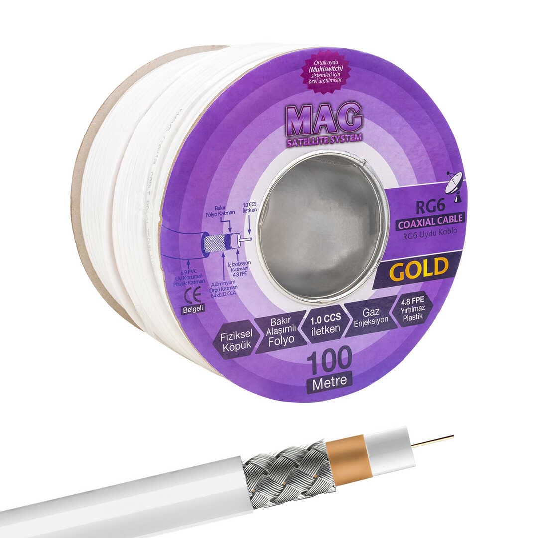 GOLD BAKIR 64 TEL ANTEN KABLOSU (100 METRE) (4767)