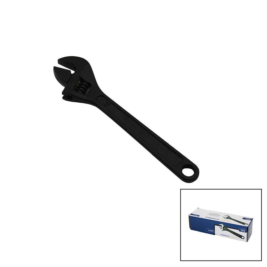 6 ADET SİYAH ÇELİK 12 İNÇ 300MM KURBAĞACIK ANAHTAR CHROME VANADİUM (5430)