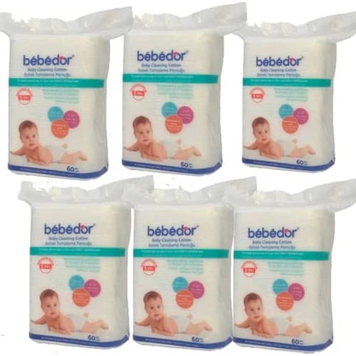 Bebedor Bebek Temizleme Pamuğu - 6 Paket