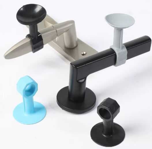 Nessiworld CM-072 Vantuzlu Geçmeli Kapı Kolu Stoper 4lü Set Beyaz