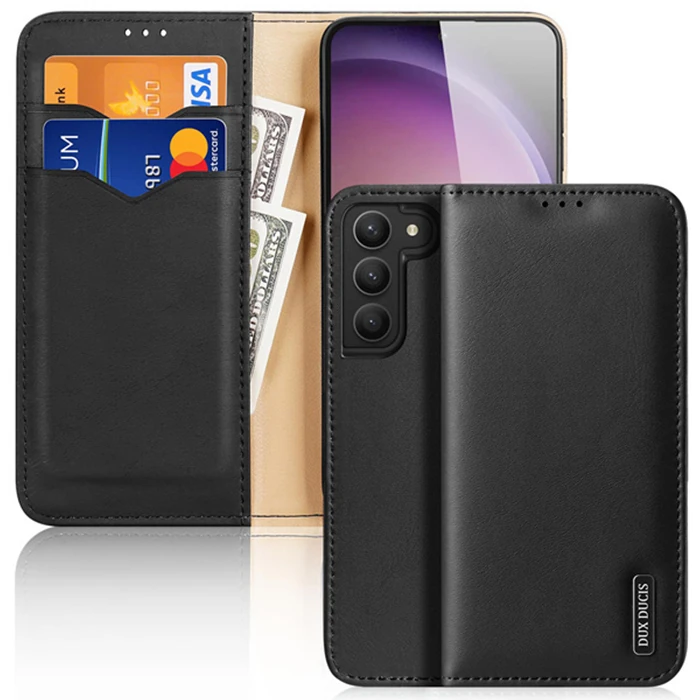 Dux Ducis SM Galaxy S23 Kılıf Mıknatıslı Cüzdanlı Deri Kılıf Hivo Series-(5775)