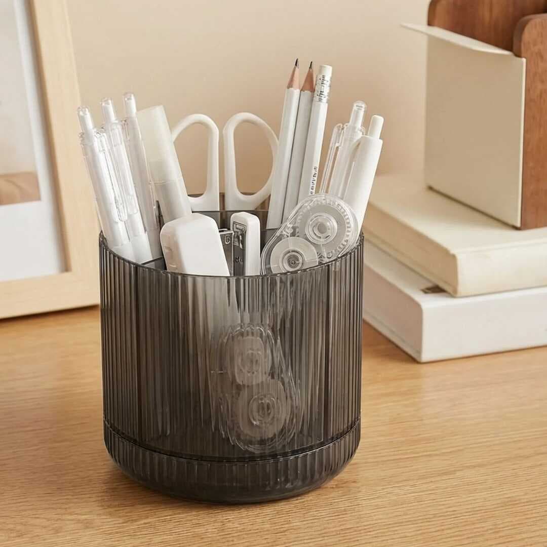 360° Dönebilen Plastik Organizer – Çok Amaçlı Mutfak, Banyo ve Makyaj Malzemesi Düzenleyici, Döner Masaüstü Stand (5430)