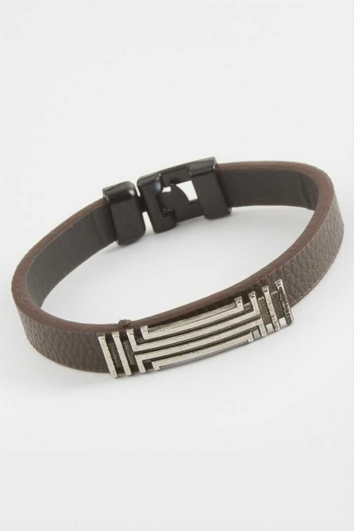 Çizgili Kaliteli Suni Deri Bileklik